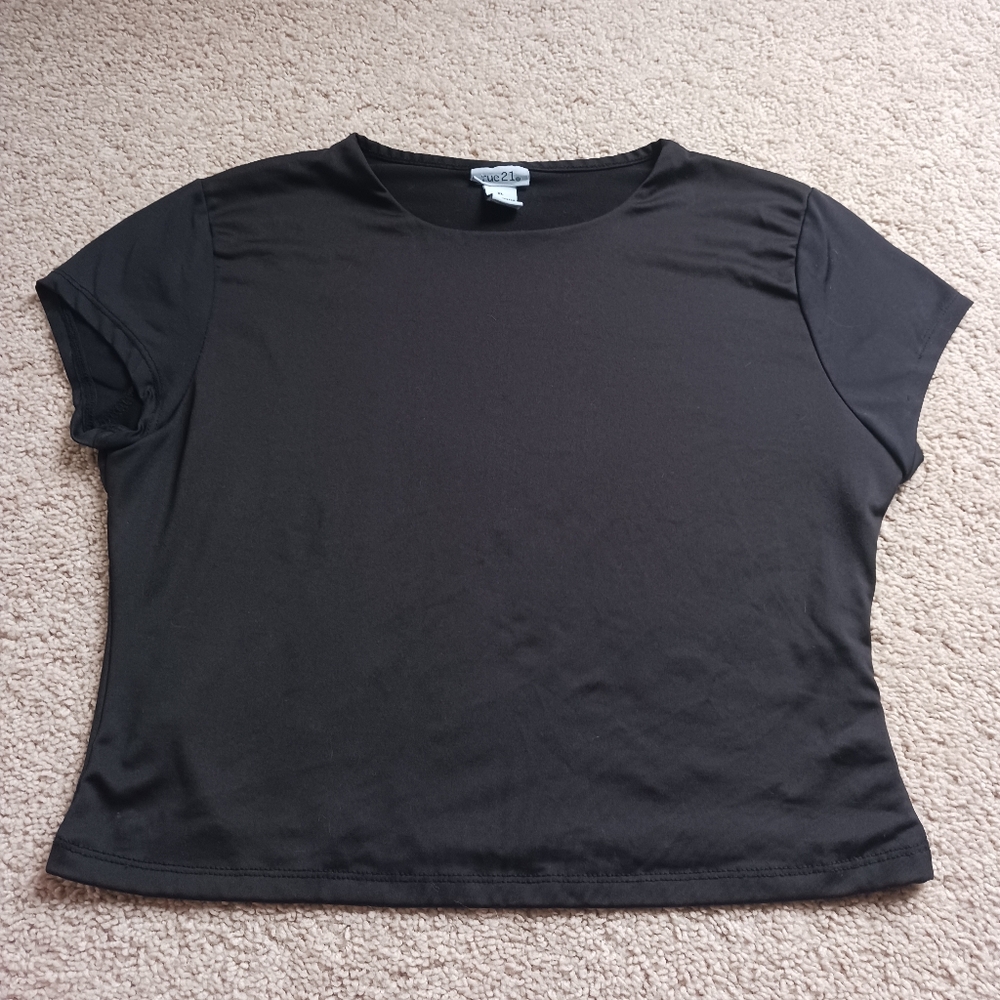 Rue 21 Black Crop Top Size XL